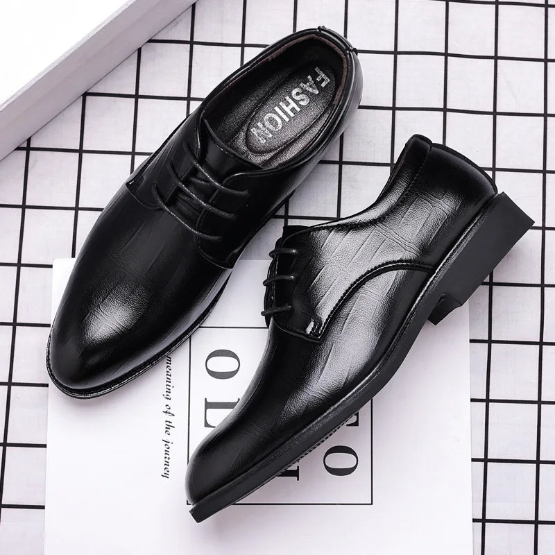Luxury Men’s Genuine Leather Dress Shoes | Classic Pointed Toe Designer Formal Business & Party Footwear for Modern Gentlemen | HollandLuxeGlobal.com Exclusive Collector’s Item