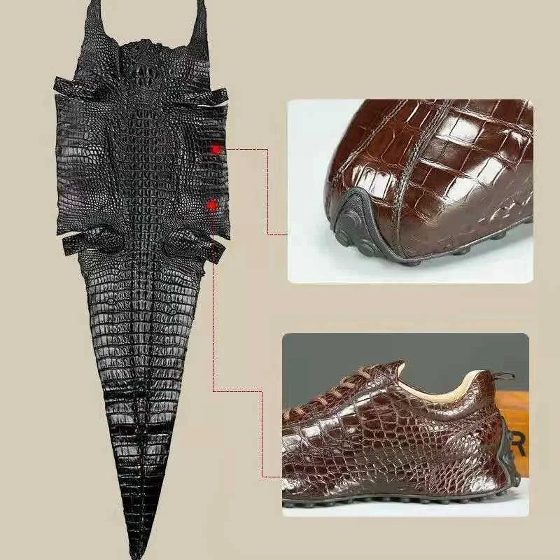 Boutique Premium Edition (for Exclusive Collection)
2025 Italian-Inspired Crocodile Belly Skin Men’s Sneakers – Genuine Leather Luxury Casual Shoes | HollandLuxeGlobal.com Exclusive