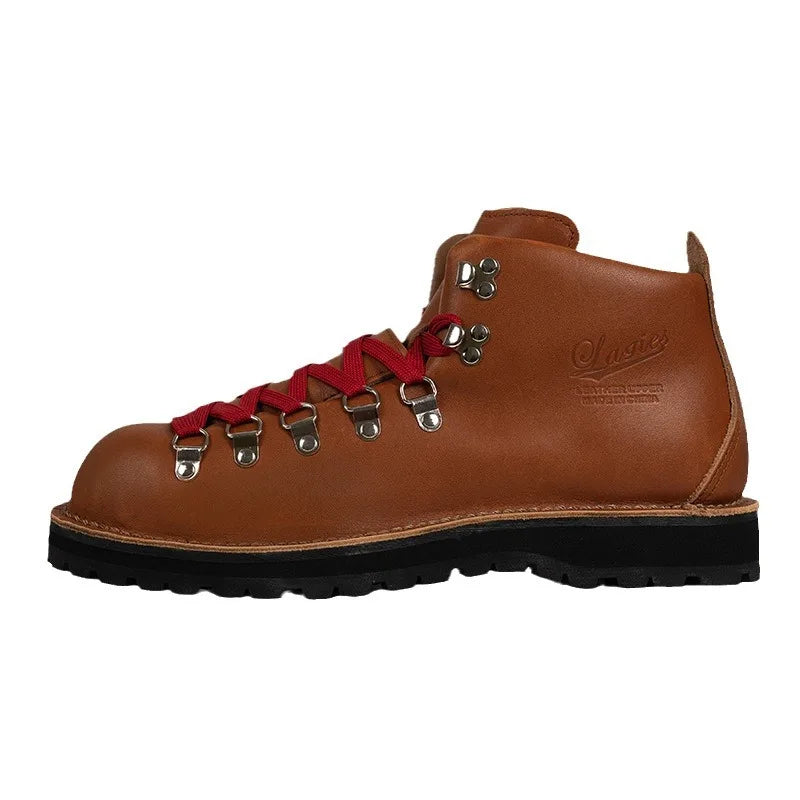 Vintage Men’s Leather Ankle Boots – Retro Mountaineering Lace-Up Outdoor & Casual Shoes | HollandLuxeGlobal.com Exclusive Collector’s Item