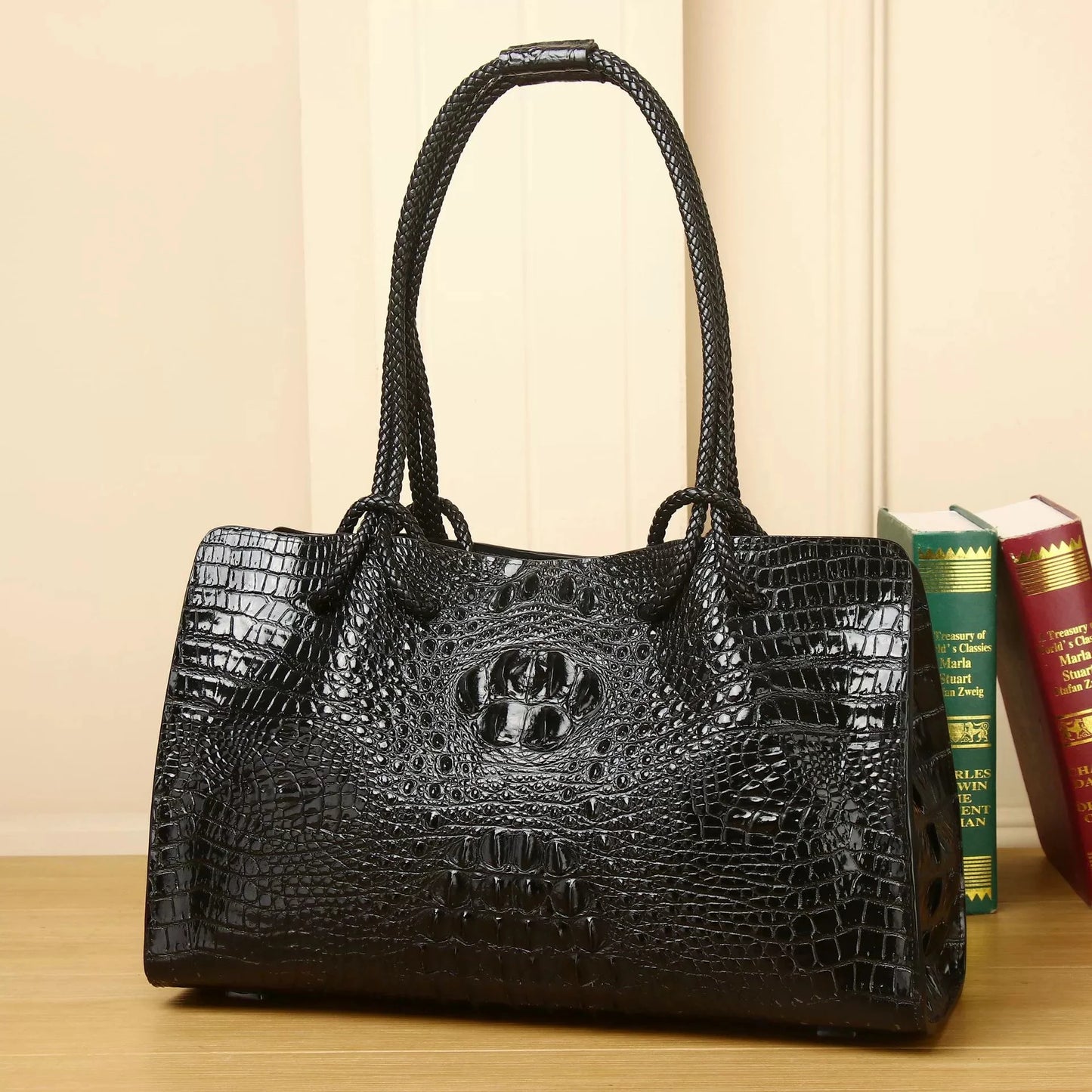 Boutique Premium Edition (for Exclusive Collection)
Red Crocodile Pattern Luxury Genuine Leather Tote Bag for Women – Designer Handbag for Travel & Daily Elegance | HollandLuxeGlobal.com Exclusive