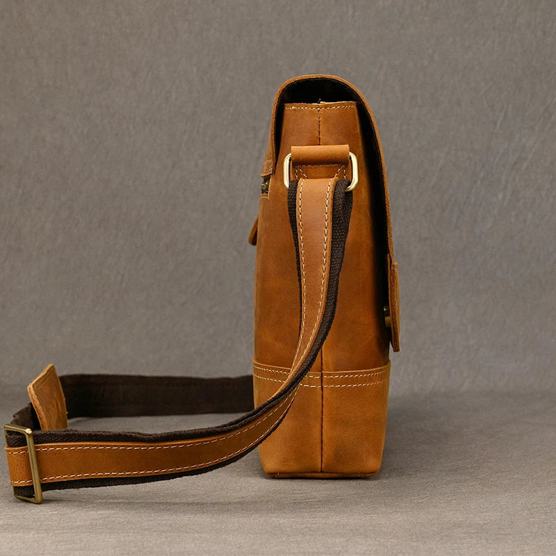 Men’s High-Quality Genuine Leather Shoulder Bag – Cowhide Crossbody Work & Messenger Bag for Daily Business and Casual Elegance | HollandLuxeGlobal.com Exclusive Collector’s Item