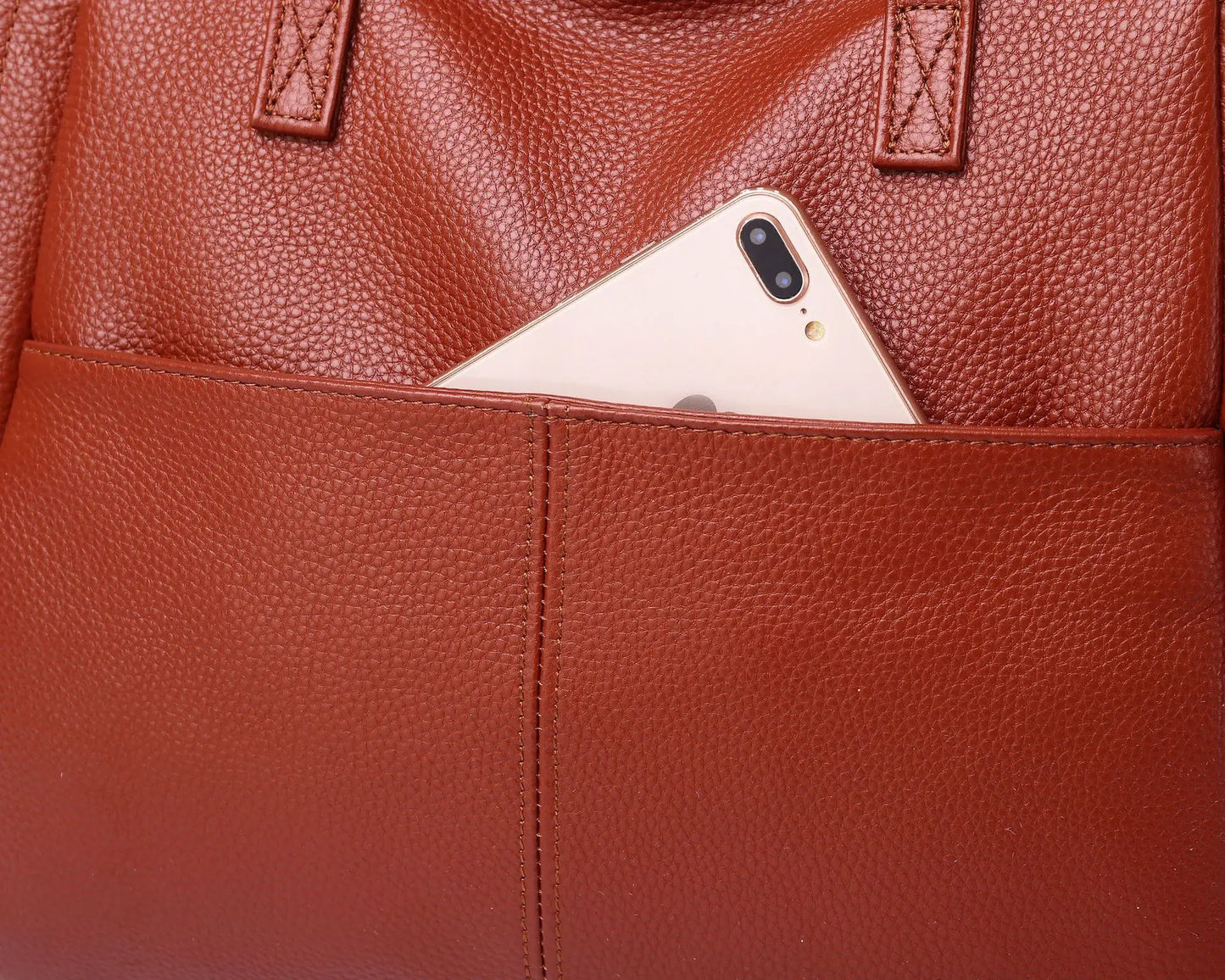 Experience effortless sophistication with this Genuine Leather Cowhide Women’s Tote, a large-capacity luxury designer bag crafted for modern women and mothers. Perfect as a handheld, shoulder, or crossbody bag