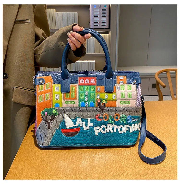 👜 Vintage Embroidered Shoulder Bag – Women’s Luxury Work Purse with Heavy Stitching, Timeless Crossbody Hand-Stitched Details | HollandLuxeGlobal.com Exclusive Collector’s Item