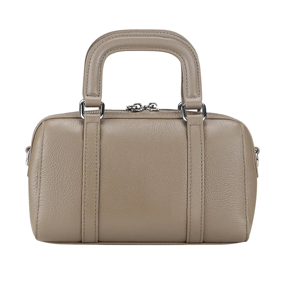 2025 Trend Luxury Designer Retro Handbag for Women – Genuine Leather Double-Zipper Top-Handle Shoulder & Crossbody Bag | HollandLuxeGlobal.com Exclusive Collector’s Item