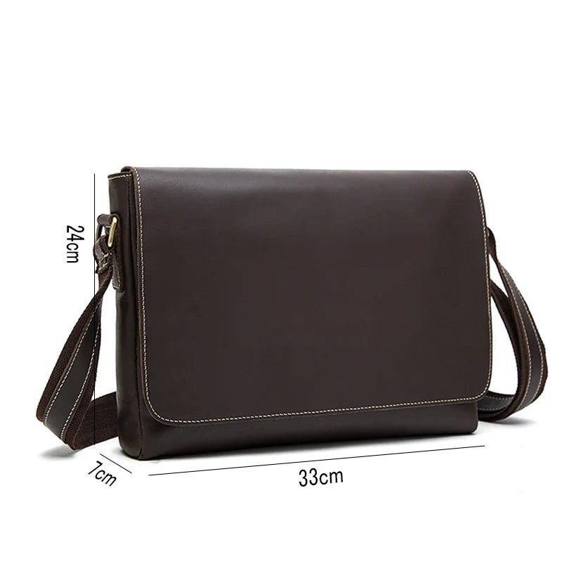 Men’s High-Quality Genuine Leather Shoulder Bag – Cowhide Crossbody Work & Messenger Bag for Daily Business and Casual Elegance | HollandLuxeGlobal.com Exclusive Collector’s Item