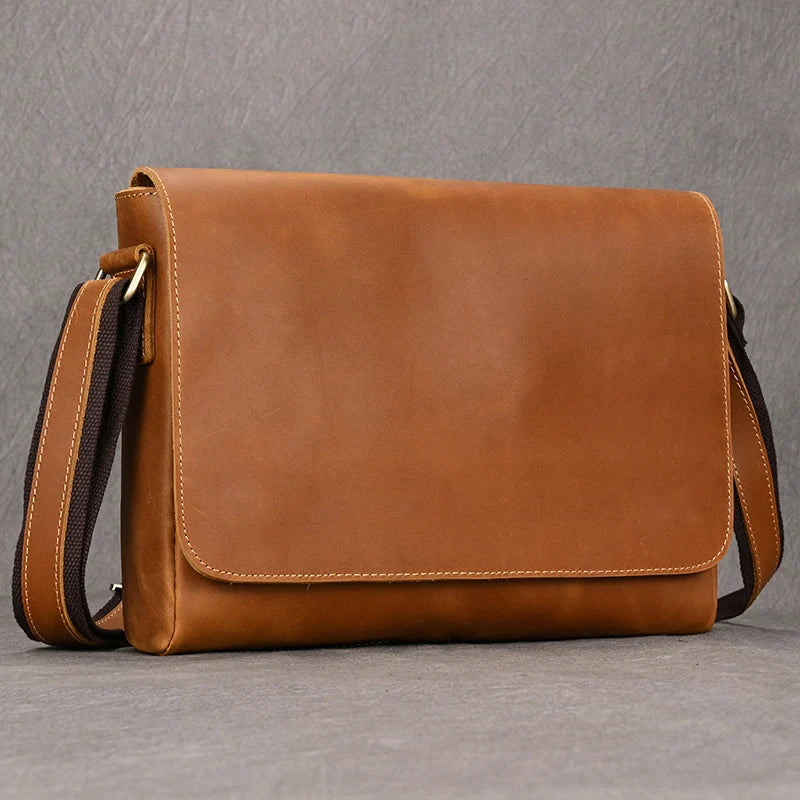 Men’s High-Quality Genuine Leather Shoulder Bag – Cowhide Crossbody Work & Messenger Bag for Daily Business and Casual Elegance | HollandLuxeGlobal.com Exclusive Collector’s Item